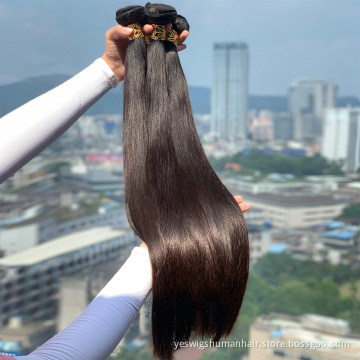 Raw Straight Indian Cuticle Aligned Virgin Human Hair Bundle Cheap Wholesale Natural Human Hair Extension Hair Product Vendor